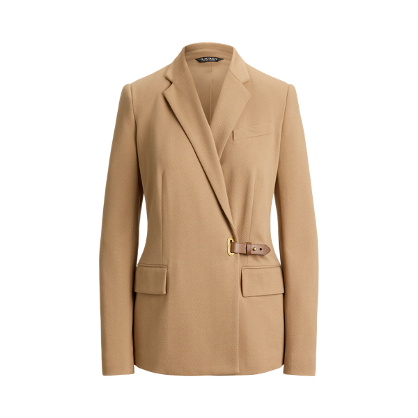 Lauren Camel Buckle-Trim Herringbone Jacquard Blazer Lauren 2