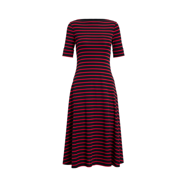 ralph lauren striped midi dress Polo Ralph Lauren Striped Mulberry Silk Midi Dress