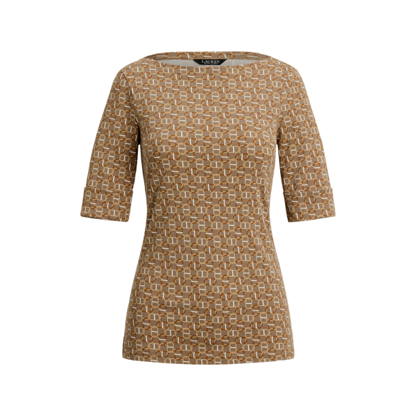 Cotton Jersey Puff-Sleeve Top