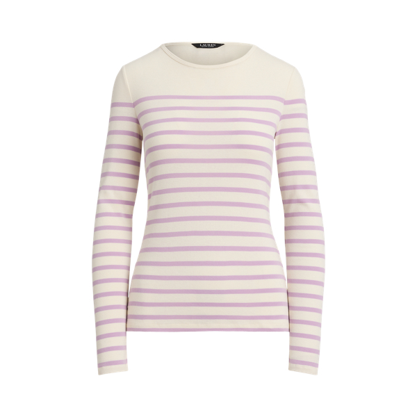 (取寄) ローレン ラルフローレン レディース コットンブレンド ロングスリーブ トップ LAUREN Ralph Lauren women Cotton-Blend Long-Sleeve Top Circuit Brown Cotton-Blend Long-Sleeve Top