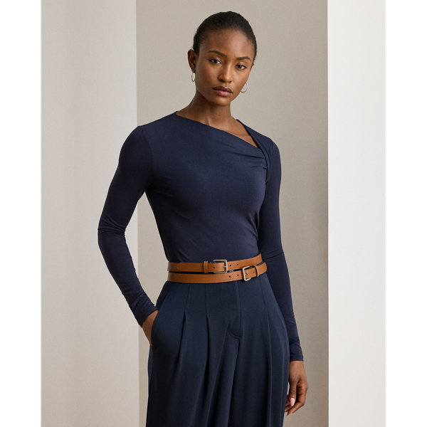 Stretch Jersey Asymmetrical Top