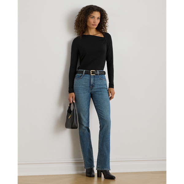 Stretch Jersey Asymmetrical Top