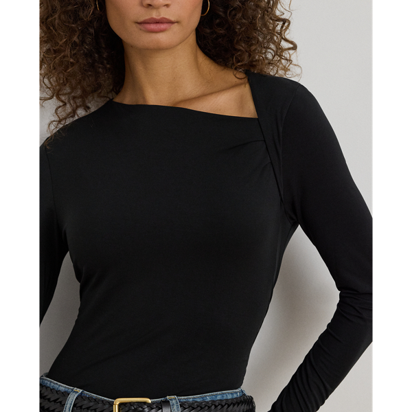 Stretch Jersey Asymmetrical Top