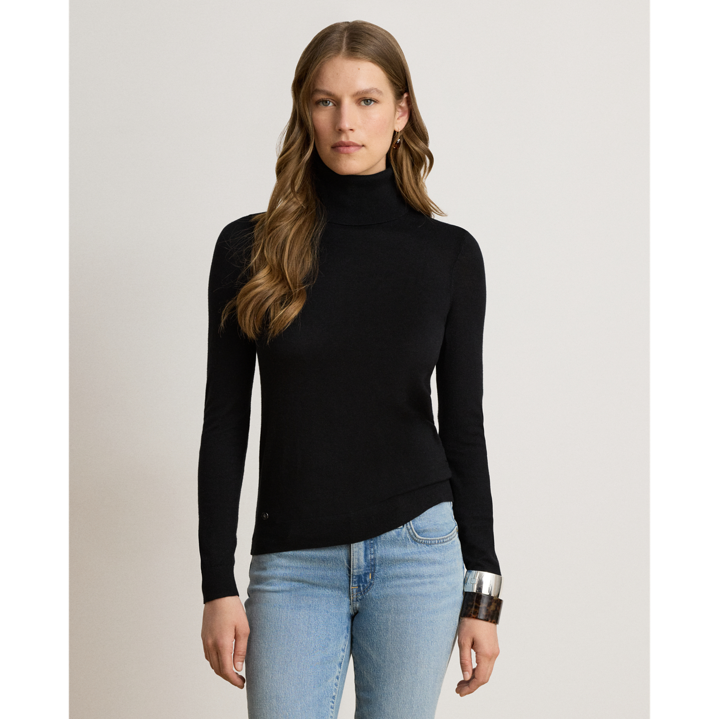 Женский свитер Ralph Lauren Turtleneck, цвет: Чёрный — фото 3