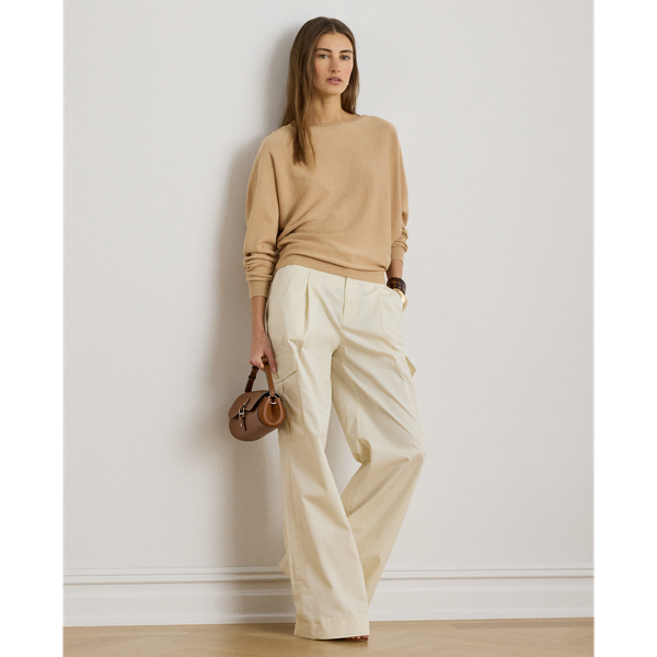 Ginger Tan Cotton-Modal Boatneck Sweater Lauren 4