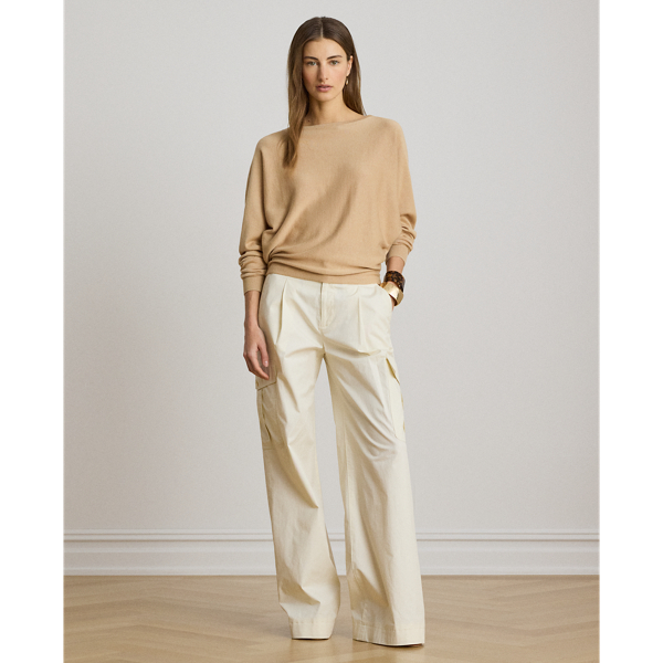 Ginger Tan Cotton-Modal Boatneck Sweater Lauren 7
