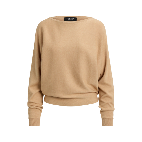 Ginger Tan Cotton-Modal Boatneck Sweater Lauren 2
