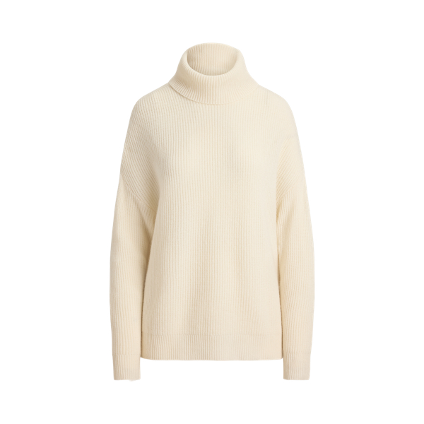 Ribbed Wool & Cashmere Roll Neck Jumper Lauren 1