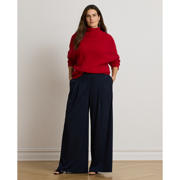 Ribbed Wool-Cashmere Turtleneck Sweater