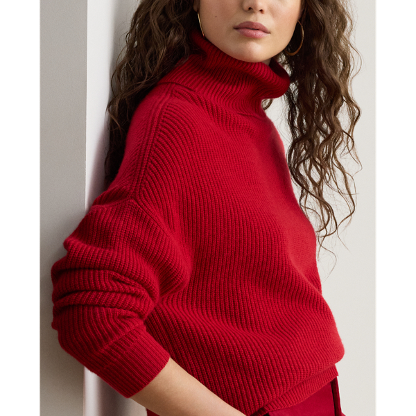 Rib-knit Wool-Cashmere Roll Neck Jumper