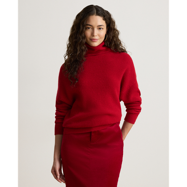 Rib-knit Wool-Cashmere Roll Neck Jumper