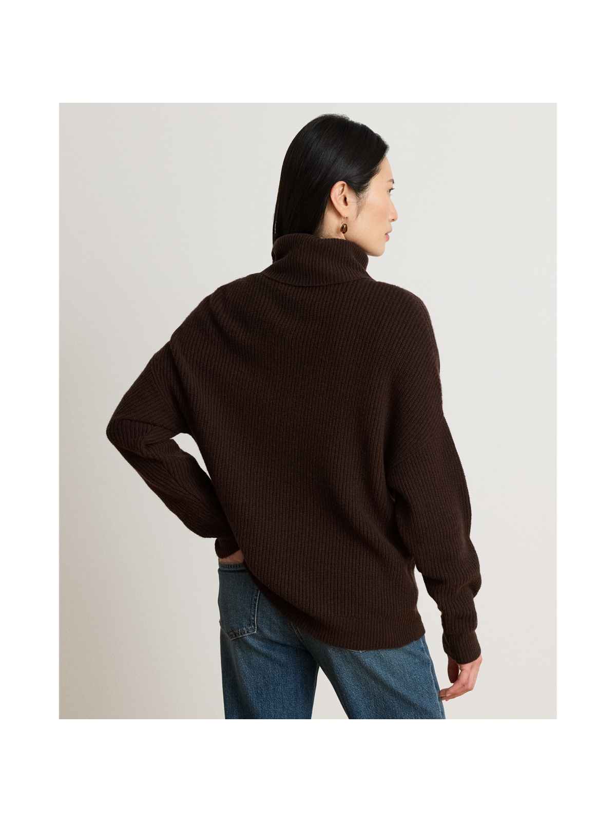Ralph Lauren Ribbed Wool-Cashmere Turtleneck Sweater — фото 2