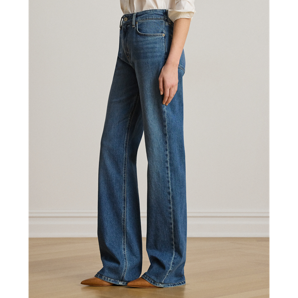 Atlantic Blue Wash High-Rise Straight Jeans Lauren 5