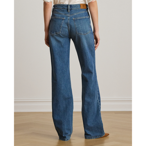 Atlantic Blue Wash High-Rise Straight Jeans Lauren 6