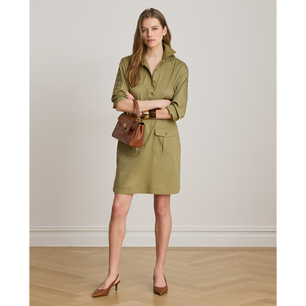 Hemdkleid mit Schnürdetails