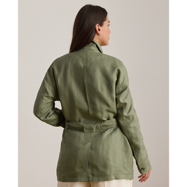 Light Agave Linen-Blend Twill Field Jacket Lauren 11