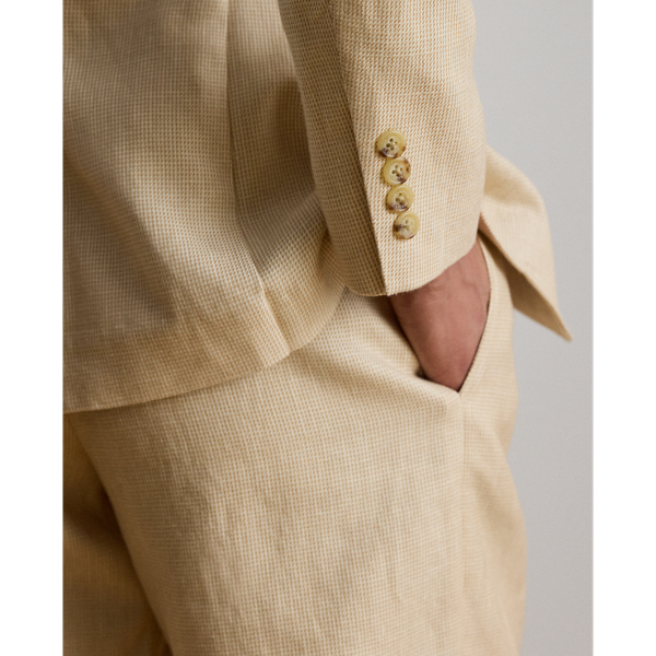 Tan/Cream Multi Linen-Cotton Tweed Blazer Lauren 7