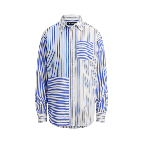 Gestreiftes Relaxed-Fit Baumwollhemd Lauren in Blau/Wei&szlig; multi 2