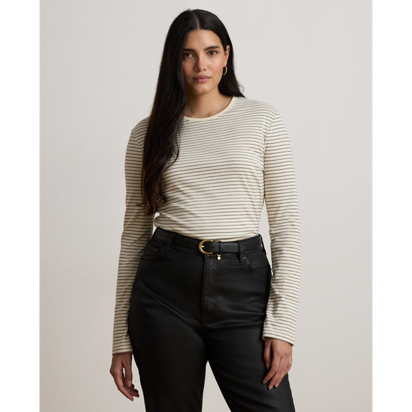 Striped Cotton-Blend Long-Sleeve Tee