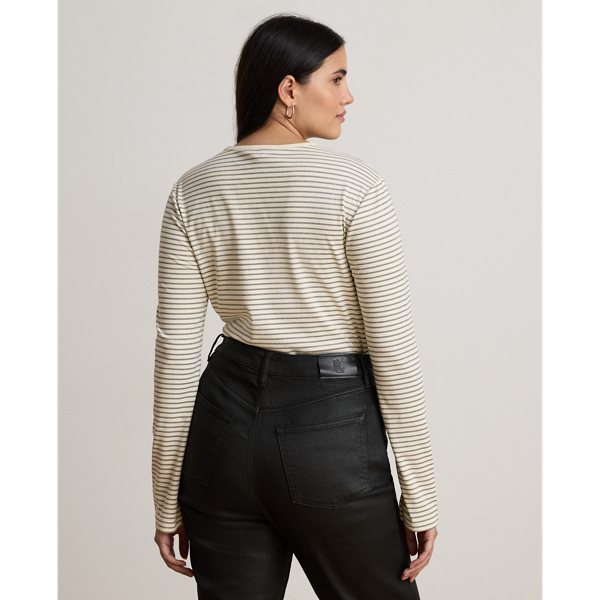 Striped Cotton-Blend Long-Sleeve Tee