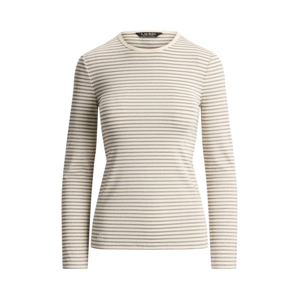 Striped Cotton-Blend Long-Sleeve Tee