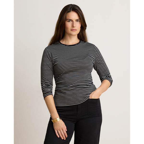 Striped Cotton-Blend Long-Sleeve Tee