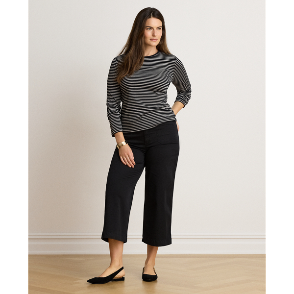 Striped Cotton-Blend Long-Sleeve Tee