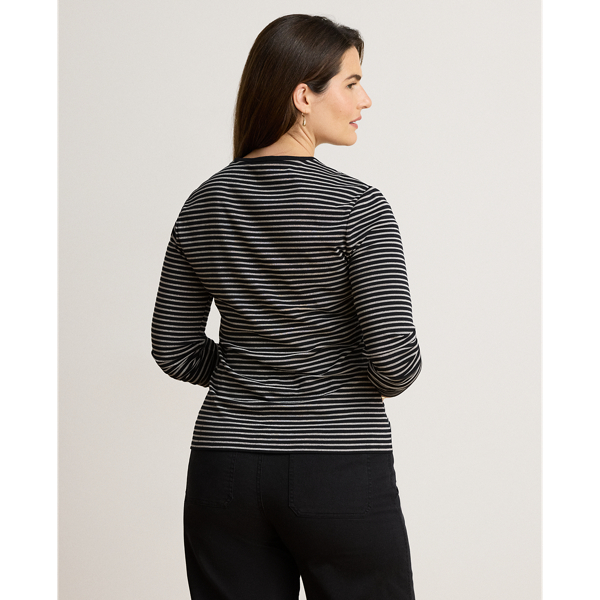 Striped Cotton-Blend Long-Sleeve Tee