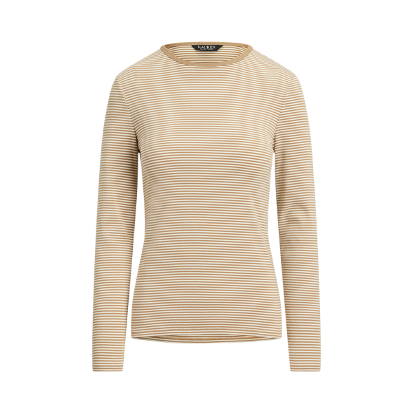 Striped Stretch Cotton Long Sleeve Tee