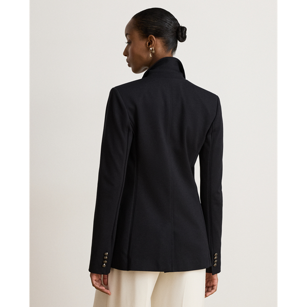 Rhinestone-Bullion Stretch Ponte Blazer