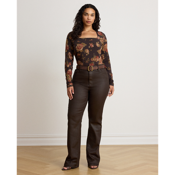 Floral Cotton Jersey Square-Neck Top