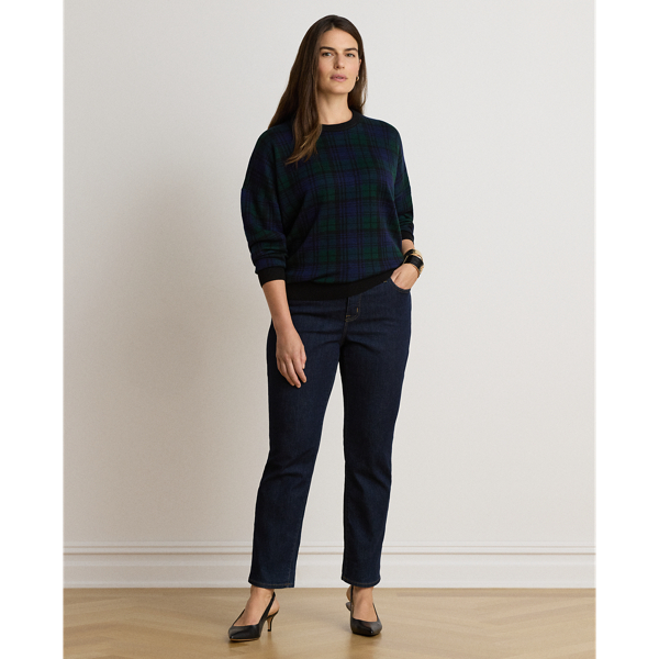Black Watch Plaid Wool Crewneck Sweater