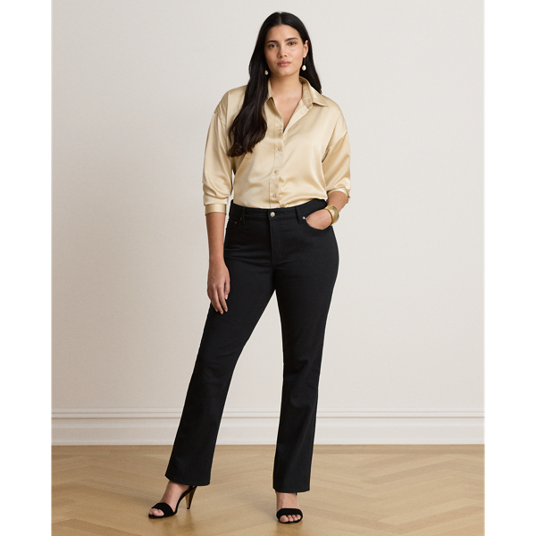 Ranch Cream Relaxed Fit Satin Charmeuse Shirt Lauren 9