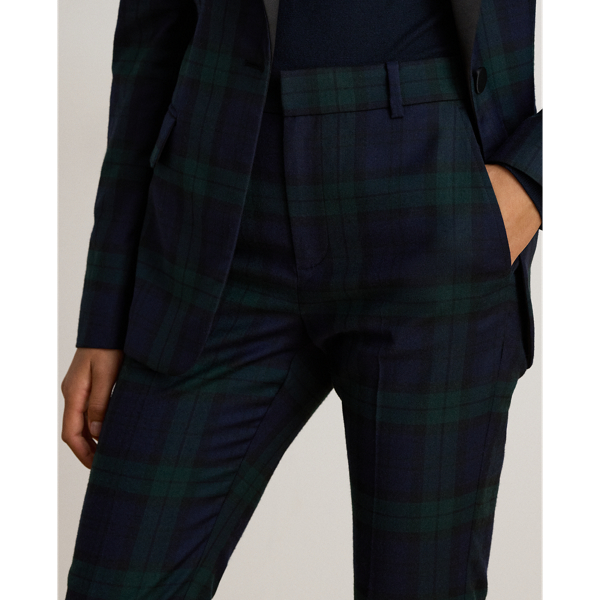 Black Watch Plaid Twill Trousers