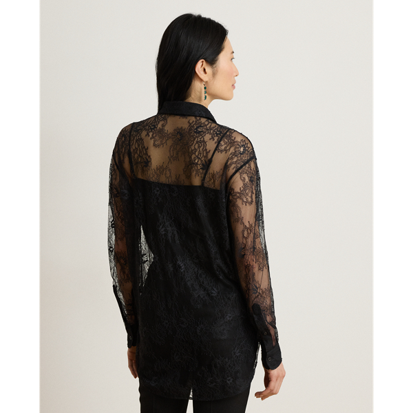 Camisa de renda floral com Relaxed fit