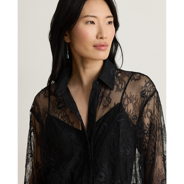 Camisa de renda floral com Relaxed fit