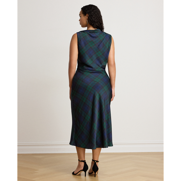 Black Watch Satin Charmeuse Dress