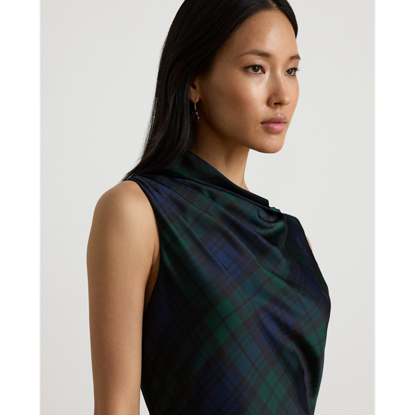 Black Watch Satin Charmeuse Dress