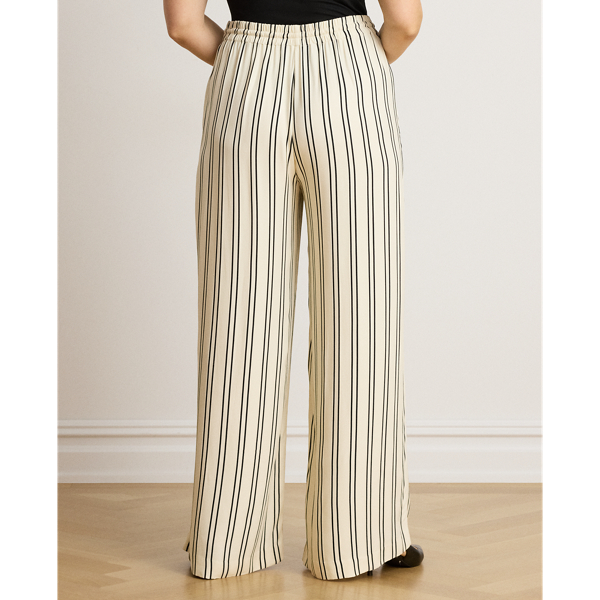 Striped Jacquard Wide-Leg Pant