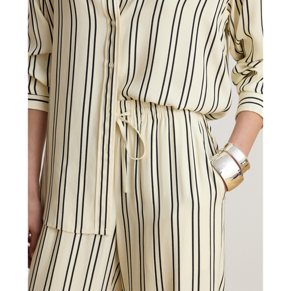 Pantaloni a gamba larga in jacquard