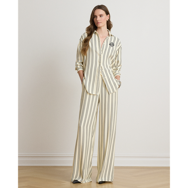 Relaxed Fit Striped Jacquard Shirt