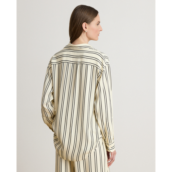 Relaxed Fit Striped Jacquard Shirt