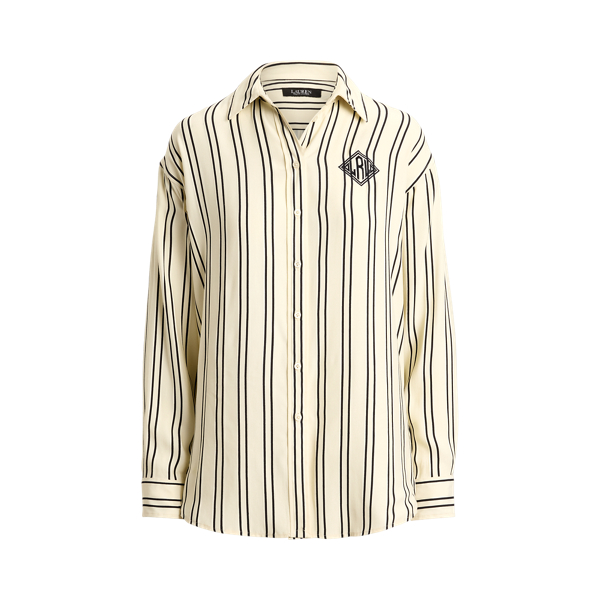 Relaxed Fit Striped Jacquard Shirt