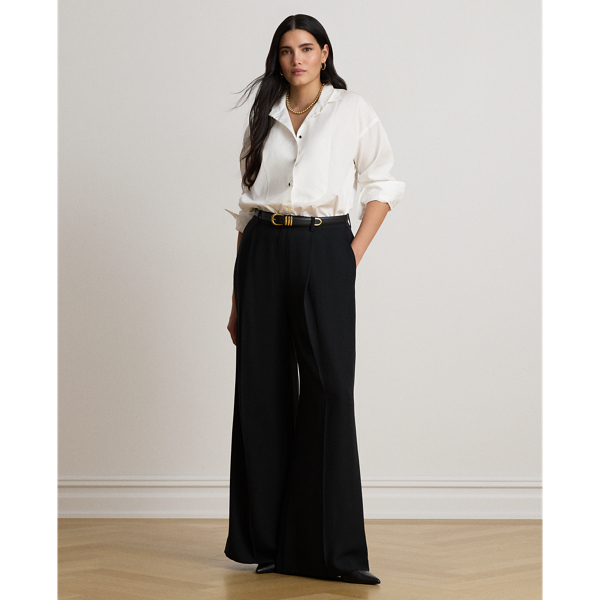 Bib-Front Cotton Broadcloth Shirt
