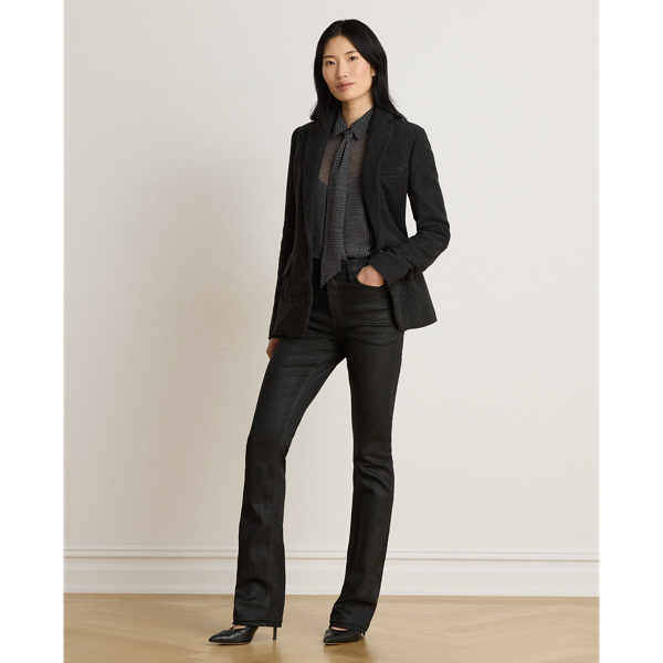 Coated High-Rise Bootcut Jean