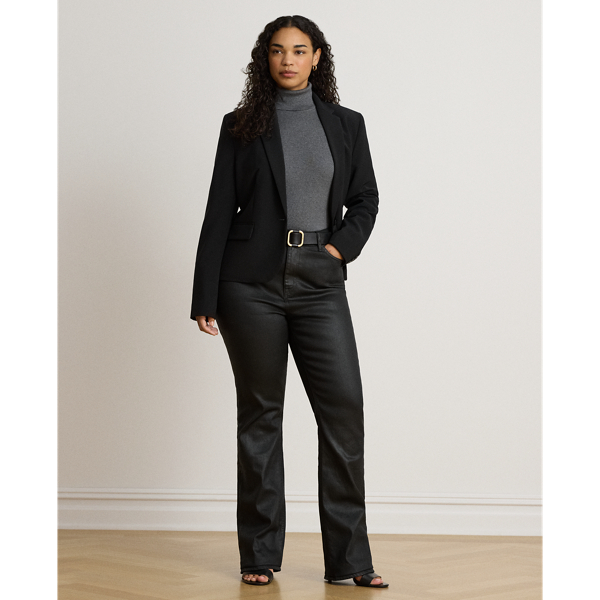 Coated High-Rise Bootcut Jean