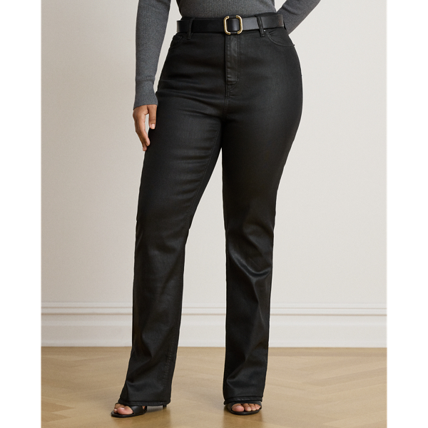 Coated High-Rise Bootcut Jean