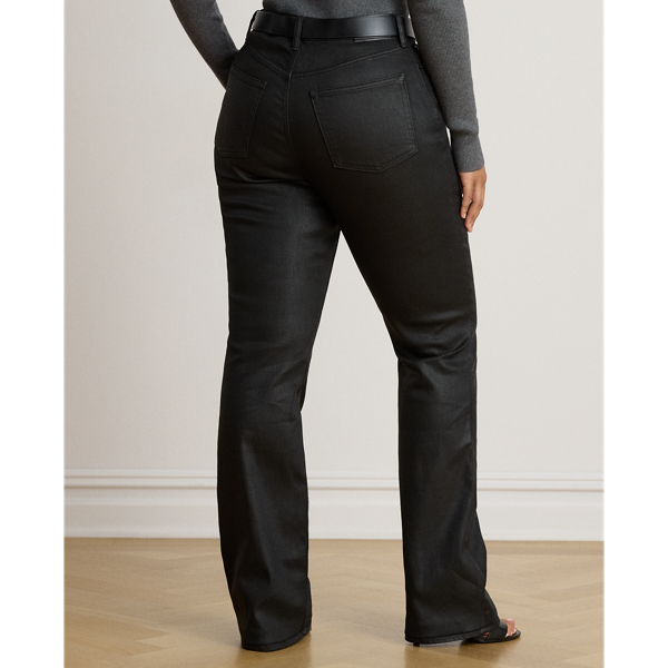 Coated High-Rise Bootcut Jean