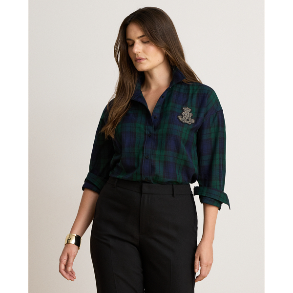 Relaxed Fit Bullion Black Watch Shirt
