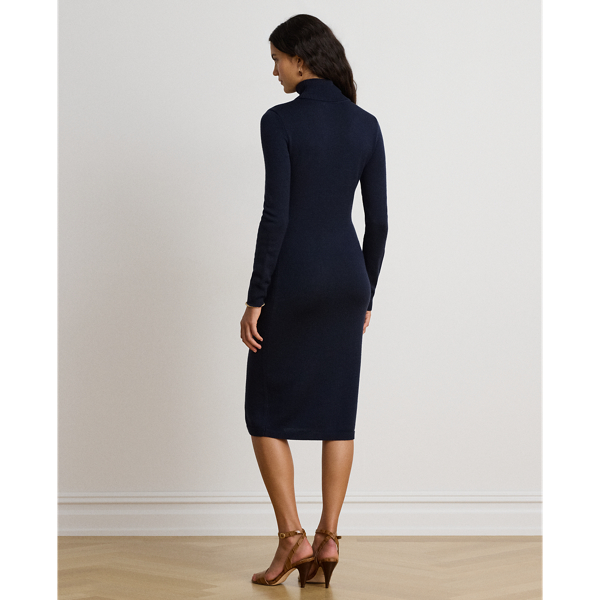 Woll-Pulloverkleid mit Rollkragen